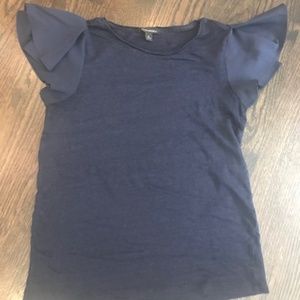 Banana Republic Flutter Sleeve Linen Top